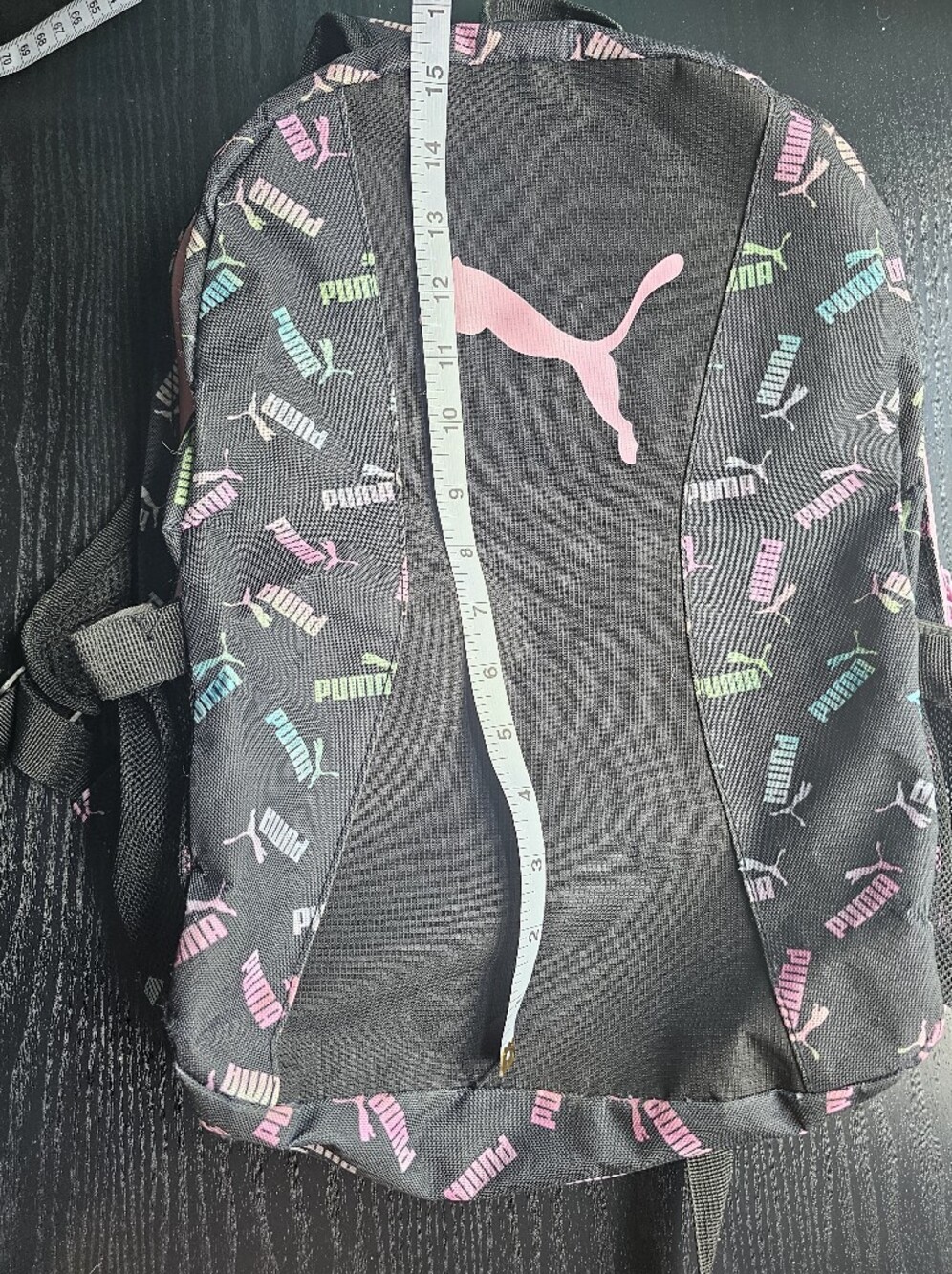 PUMA Black Backpack with Pastel Logo Print OS - Picture 2 of 9